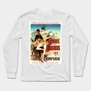 JULES CHERET L' Amant Danseuses Paris Theatre Belle Epoque Long Sleeve T-Shirt